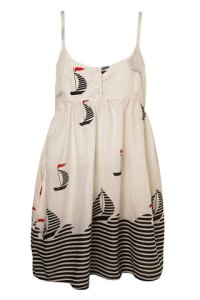 Cover up your bikini in this nauticalboat print dress from Topshop £22