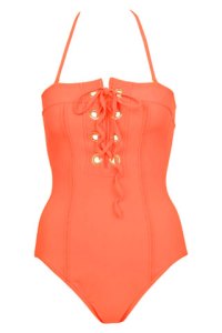 River Island lace up swimsuit £24.99 (Also similar to the pink one worn by Charlotte in Sex and the City)