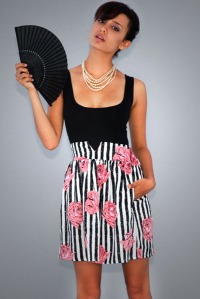 Selina Stripes and Rose Print dress @ Motel £39.00